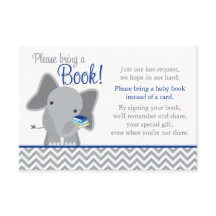 Niedlich Elephant Zickzack Navy Blue Baby Shower B