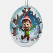 Niedlich Elf 3D Keramik Ornament (Rechts)