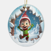 Niedlich Elf 3D Keramik Ornament (Links)