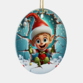 Niedlich Elf 3D Keramik Ornament (Rechts)