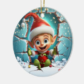 Niedlich Elf 3D Keramik Ornament (Links)