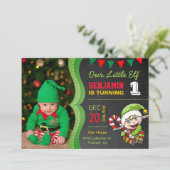 Niedlich Elf Erste Weihnachtsfeier Einladung (Stehend Vorderseite)