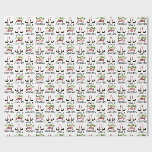 Niedlich Elf HAT EIN HOLLY JOLLY CHRISTMAS Geschenkpapier (Flach)