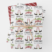 Niedlich Elf Holly Jolly Weihnachten Personalisier Geschenkpapier Set (Beispiel)