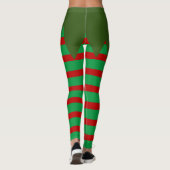 Niedlich Elf Kostüme Weihnachten Frauen Leggings (Rückseite)