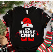 Niedlich Elf LPN Crew Nurse Weihnachtszeit T-Shirt