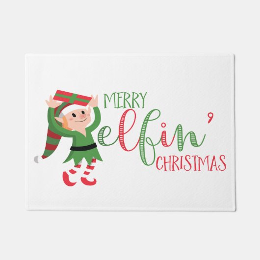 Niedlich Elf Merry Elfin Christmas Doormat Fußmatte (Vorderseite)