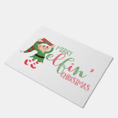 Niedlich Elf Merry Elfin Christmas Doormat Fußmatte (Schrägansicht)