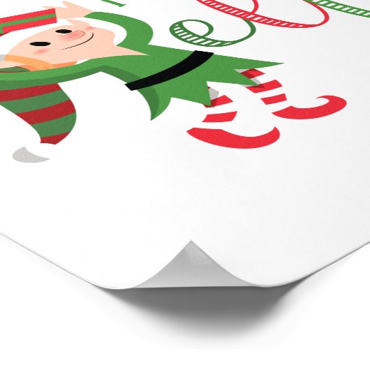 Niedlich Elf Merry Elfin Christmas Poster (Ecke)