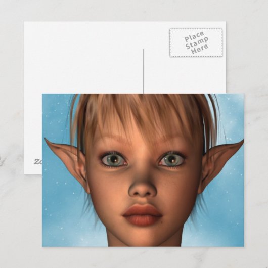 Niedlich Elf Postkarte (Vorne/Hinten)