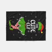 Niedlich Elf Weihnachtsmädchen Frauen Elf Squad Xm Fleecedecke (Vorderseite (Horizontal))