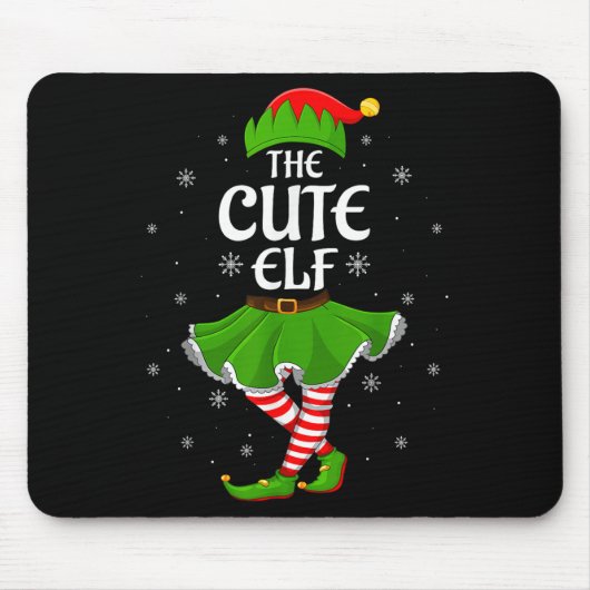 Niedlich Elf Weihnachtsmädchen Frauen Elf Squad Xm Mousepad (Vorne)