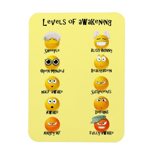 Niedlich Emoji Awake Bühnen Emoticon Magnet (Vertikal)