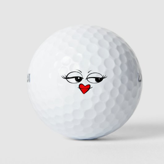 Niedlich Emoji Golfball (Vorderseite)