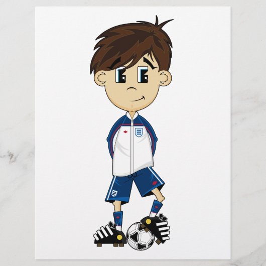 Niedlich England Soccer Boy Flyer (Vorne)