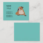 Niedlich Englisch Bulldog Pet Sitter Visitenkarte (Vorne/Hinten)