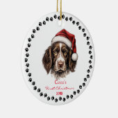 Niedlich Englisch Springer Spanel Dog Weihnachtsma Keramik Ornament (Rechts)