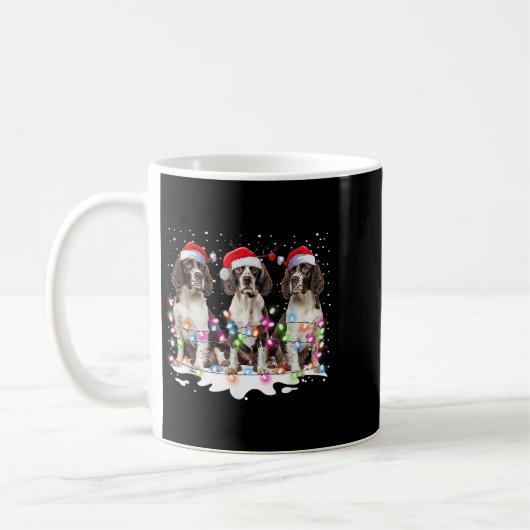 Niedlich Englisch Springer Spaniel Dog Christmas L Kaffeetasse (Links)
