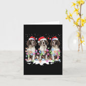 Niedlich Englisch Springer Spaniel Dog Christmas L Karte (Gelbe Blume)