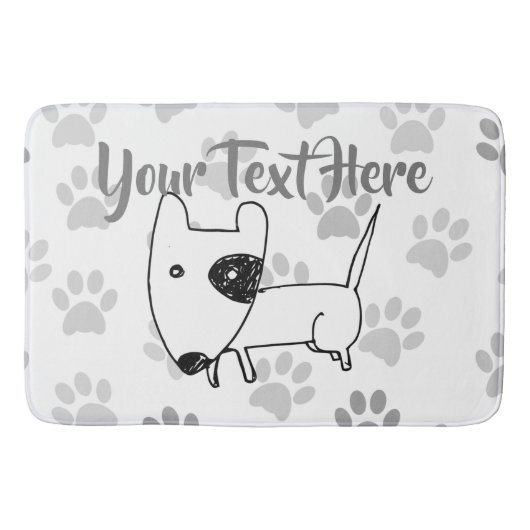 Niedlich English Bull Terrier Badematte (Vorderseite)