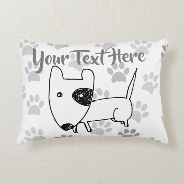 Niedlich English Bull Terrier Dekokissen (Vorderseite)