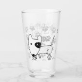 Niedlich English Bull Terrier Glas (Rückseite)