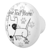 Niedlich English Bull Terrier Keramikknauf (Rechts)