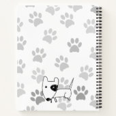 Niedlich English Bull Terrier Notizblock (Rückseite)