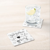 Niedlich English Bull Terrier Rechteckiger Pappuntersetzer (Vor Ort)