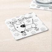 Niedlich English Bull Terrier Rechteckiger Pappuntersetzer (angewinkelt)