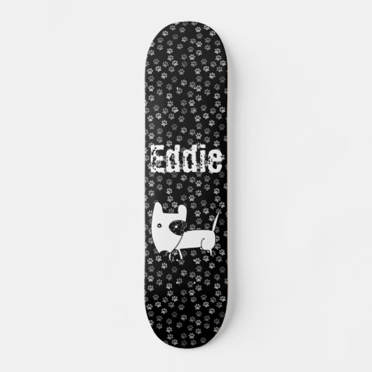 Niedlich English Bull Terrier Skateboard (Vorderseite)
