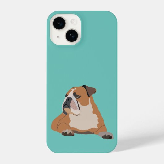 Niedlich English Bulldog iPhone Hülle (Rückseite)