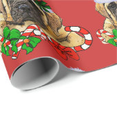 Niedlich English Mastiff Weihnachten Geschenkpapier (Rolleneckpunkt)