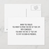 Niedlich, "Erholung deines Lebens" Eheangebot Postkarte (Vorne/Hinten)