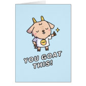 Niedlich ermutigend Ziege, du hast diesen Puzzle (Vorne)