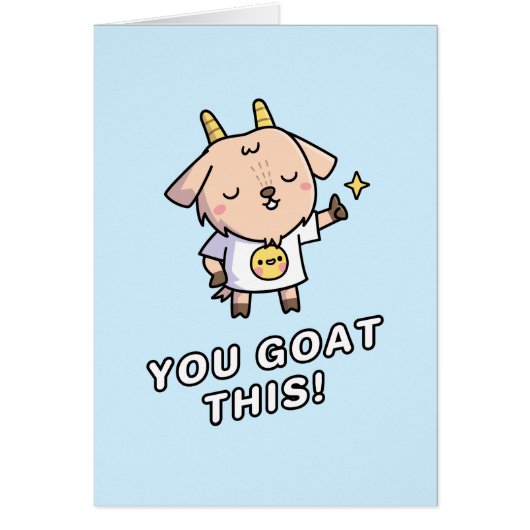 Niedlich ermutigend Ziege, du hast diesen Puzzle (Vorne)