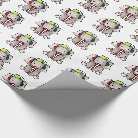 Niedlich Ernie Elephant Weihnachtswrapping Paper Geschenkpapier (Ecke)