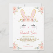 Niedlich erröten rosa dankeskarte (Vorderseite)