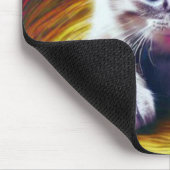 Niedlich erschrecktes Kätzchen im Portal Mousepad (Ecke)