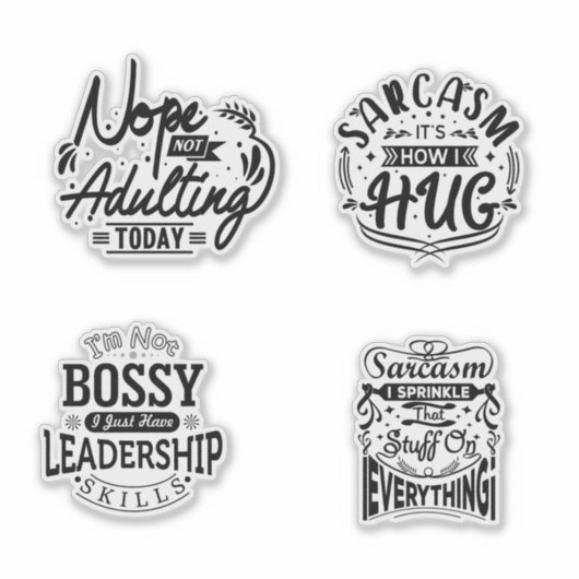 Niedlich Erwachsener witzig Aufkleber (Vorderseite)