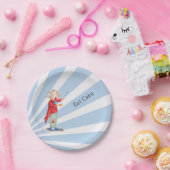 Niedlich essen Kuchen Blauer Sonnenaufgang mit Zir Pappteller (Party)