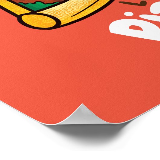 Niedlich essen wir Pizza Poster (Ecke)