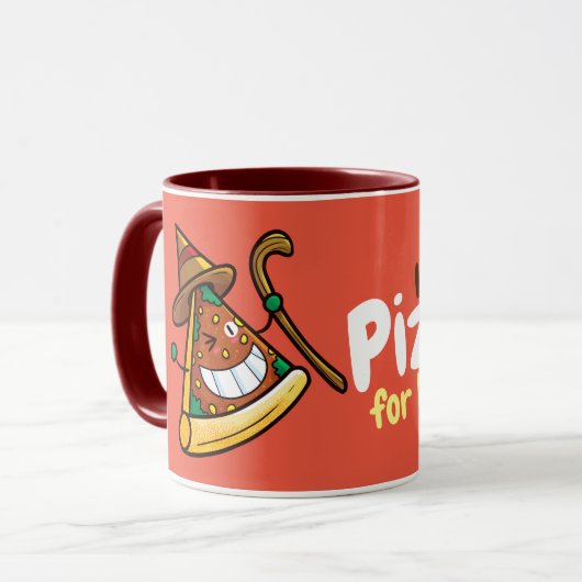 Niedlich essen wir Pizza-Tasse Tasse (Vorderseite Links)