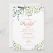 Niedlich Eukalyptus Greenery Bridal Tea Party Einladung (Vorderseite)