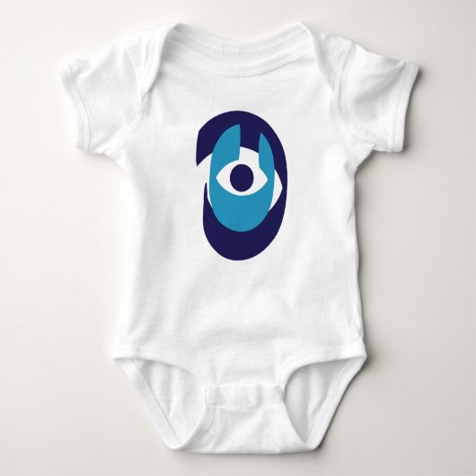 Niedlich Evil Eye Baby Bodysuit - Modern Nazar Amu Baby Strampler (Vorderseite)