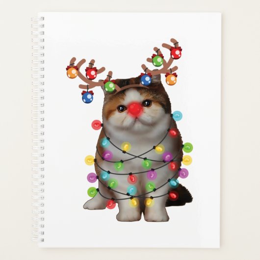 Niedlich Exotic Kurzkatze Funny Xmas Weihnachtsges Planer (Vorderseite)