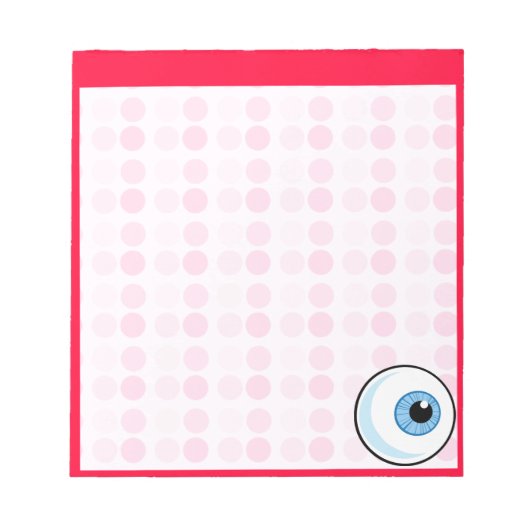 Niedlich Eyeball Notizblock (Vorderseite)
