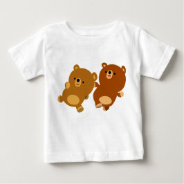 Niedlich Facetischer Cartoon Bears Baby T - Shirt