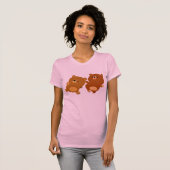 Niedlich Facetischer Cartoon Bears T - Shirt (Vorne ganz)