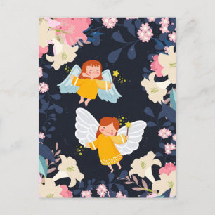 Niedlich Fairies Holiday Postkarte